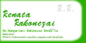 renata rakonczai business card